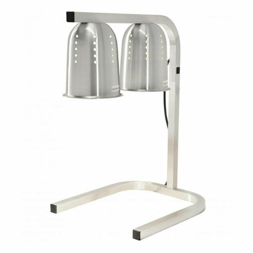 Omcan Canada Unclassified Each Omcan 21637 2-Bulb Commercial Portable Heat Lamp, Silver –  2 x 250W, 110V/60Hz/1Ph | Denson CFE