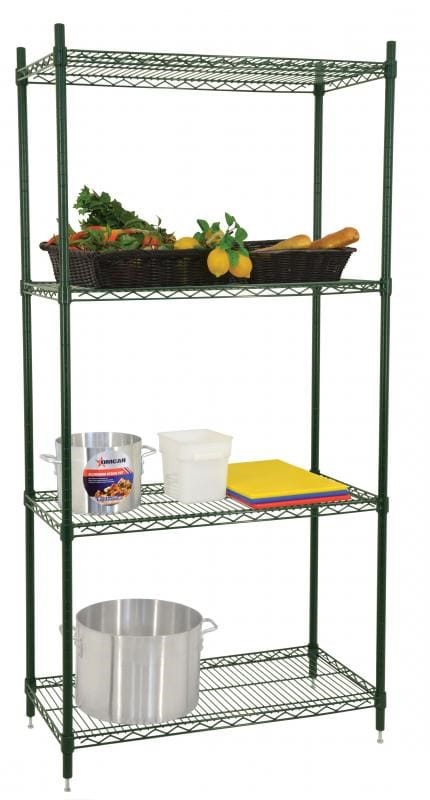Omcan Canada Unclassified Each Omcan 24236 – 21" x 36" Dark Green Epoxy Wire Shelf | Denson CFE