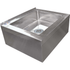 Omcan Canada Unclassified Each Omcan 24412 - 20 Inch Floor Mounted Mop Sink with Drain Basket, Stainless Steel (NSF) | Denson CFE