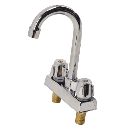 Omcan Canada Unclassified Each Omcan 39788 - 4 Inch Deck Mount Gooseneck Faucet, Stainless Steel, NSF | Denson CFE