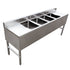 Omcan Canada Unclassified Each Omcan 44603 4 Compartment Underbar Sink with Left and Right Drainboards | Denson CFE