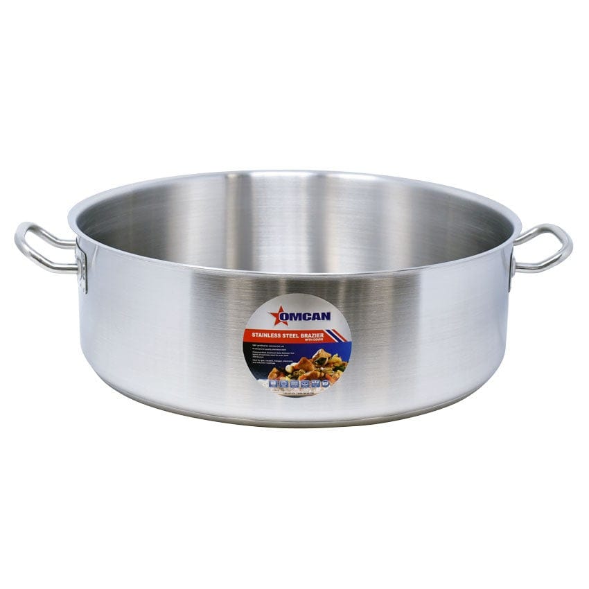 Omcan Canada Unclassified Each Omcan 80429 25 QT Stainless Steel Brazier with Cover | Denson CFE