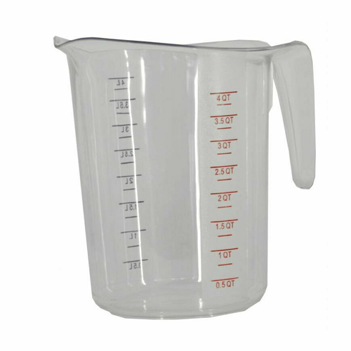 Omcan Canada Unclassified Each Omcan 80574 – 4 Quart Measuring Cup (Polycarbonate, Clear) | Denson CFE