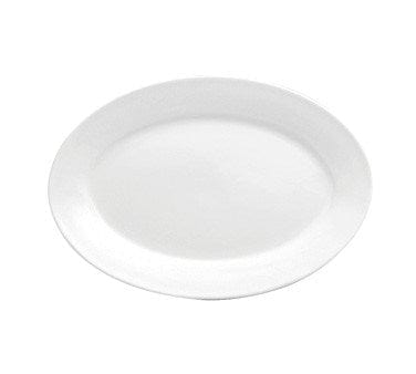 Oneida Canada Dinnerware Case / Porcelain Oneida F8010000352 10 5/8" x 7 7/16" Oval Buffalo Platter - Porcelain, Bright White