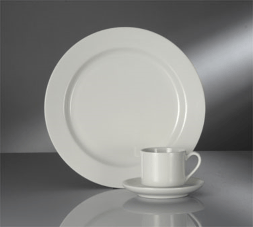 Oneida Canada Dinnerware Dozen / China / Bone White Oneida F1400000500 Saucer, 5-7/8 inch Diameter, Round, Wide Rim, Bone White | Denson CFE