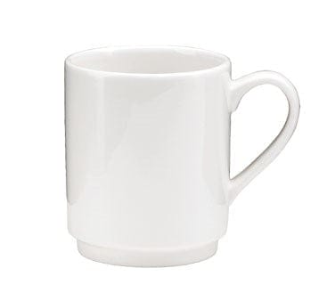 Oneida Canada Dinnerware Dozen / China / Bone White Oneida F1400000563 12 oz Stackable Mug, Tundra, Oneida Collection, 4 5/8"