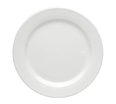 Oneida Canada Dinnerware Dozen / China / Bone White Plate, 6-1/4" dia., round, wide rim, bone white, Oneida, Tundra