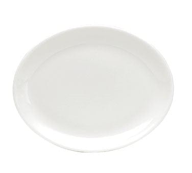 Oneida Canada Dinnerware Dozen / China / Bone White Platter, 8" x 6-1/4", oval, wide rim, bone white, Oneida