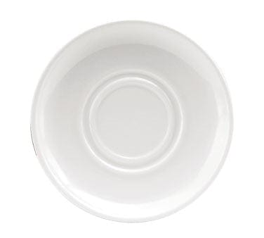 Oneida Canada Dinnerware Dozen / China / Bone White Saucer, 5-7/8" dia., round, wide rim, bone white, Oneida, Tundra