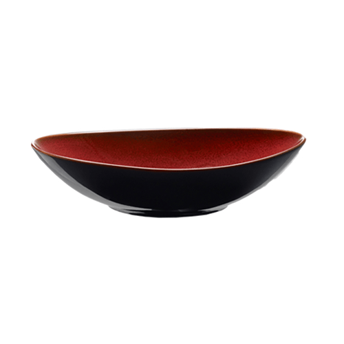 Oneida Canada Dinnerware Dozen Luzerne Rustic by Oneida 1880 Hospitality L6753074754 9" Crimson Porcelain Round Deep Coupe Plate / Bowl - 12/Case | Denson CFE