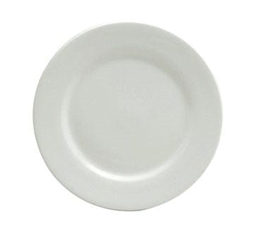 Oneida Canada Dinnerware Dozen / Porcelain Oneida F4130000145 Bright White Ware 9.5" Rolled Edge Plate | Denson CFE