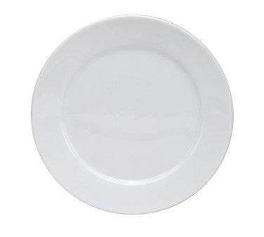 Oneida Canada Dinnerware Dozen / Porcelain Plate, 10-1/2" dia., round, rolled edge, porcelain