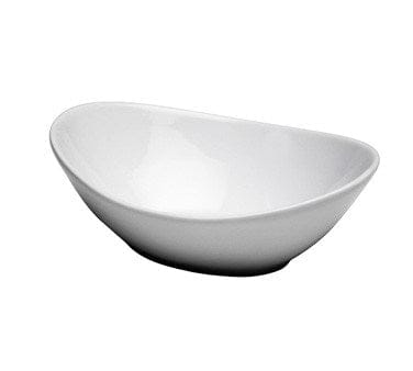 Oneida Canada Dinnerware Dozen / Porcelain / White Oneida Buffalo F8010000758 Bright White Ware 25 oz. Oval Porcelain Bowl - 24 Case