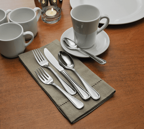 Oneida Canada Flatware Dozen Oneida New Rim II B914FDEF 7 1/4" 18/0 Stainless Steel Heavy Weight Dinner Fork - 12/Case | Denson CFE