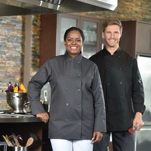Premium Uniforms Unclassified Each Premium Uniforms 274/5353(BLK-2XL) Chef's Choice Chef Coat, Long Sleeve, Plastic Buttons, Black | Denson CFE
