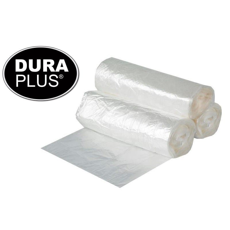RALSTON Cleaning & Safety Case Dura Plus 57760034 Regular Frosted HDPE Garbage Bags - 20 in x 22 in, 1,000 Bags per Case | Denson CFE