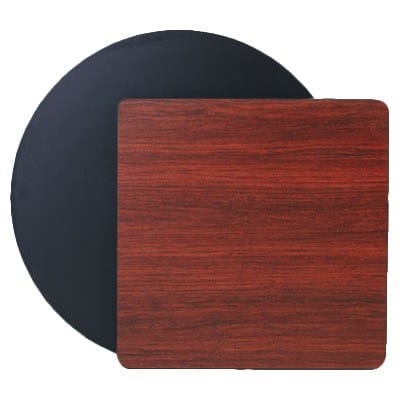 Royal Industries Essentials Each Royal Industries ROY RTT BM 36 RT 36" Round Reversible Melamine Table Top, Black/Mahogany | Denson CFE