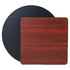 Royal Industries Essentials Each Royal Industries ROY RTT BM 3636 T 36 inch Square Reversible Melamine Table Top, Black/Mahogany | Denson CFE