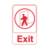 Royal Industries Essentials Each Royal ROY 695609 White "Exit" Sign 6" x 9" | Denson CFE