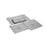 Royal Industries Food Pans Each Pan Cover, sixth size, notched, stainless steel, NSF