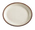Royal Industries Unclassified Each Royal Industries ROY CH P 14 Platter, 13-1/4" dia, Deep, Oval, Narrow Brown Rim, Speckle | Denson CFE