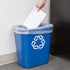 Rubbermaid Canada-MDS Essentials Each / Blue Rubbermaid FG295673BLUE 7 gal Multiple Material Recycle Bin - Indoor