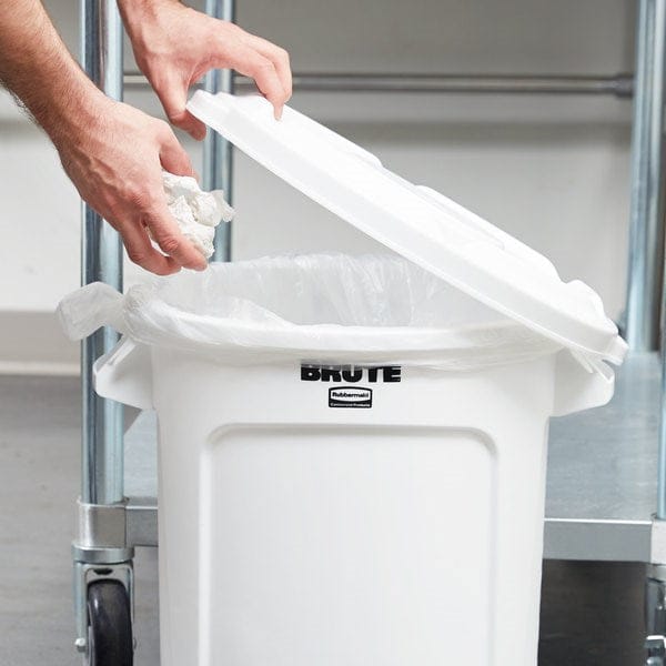 Rubbermaid Canada-MDS Essentials Each Rubbermaid FG260900WHT – BRUTE 10 Gal White Lid | Denson CFE