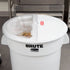Rubbermaid Canada-MDS Essentials Each Rubbermaid FG9G7800WHT Round Flat Trash Can Lid - Fits Brute® 2632, White