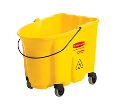 Rubbermaid Canada-MDS Essentials Each / Yellow Rubbermaid Commercial FG757088BRN WaveBrake Bucket, 35-Quart Capacity, Brown | Denson CFE