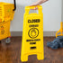 Rubbermaid Canada-MDS Essentials Each / Yellow Rubbermaid FG611278 YEL Multi-Lingual Floor Closed Sign - 2 Sided, Yellow