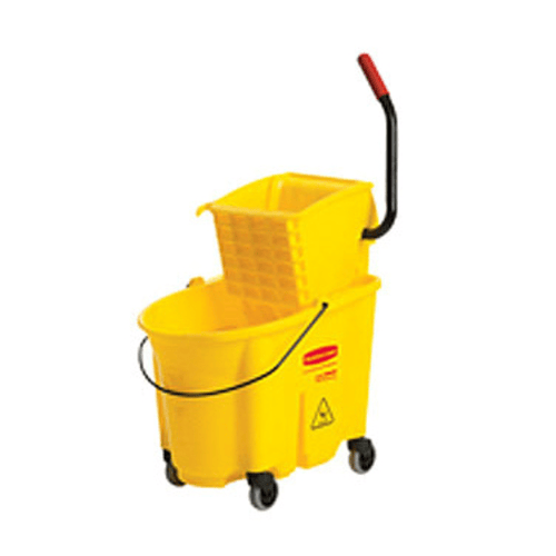 Rubbermaid Canada-MDS Essentials Each / Yellow Rubbermaid FG758088YEL WaveBrake Mop Bucket and Wringer - 35 qt, Yellow | Denson CFE