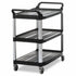 Rubbermaid Canada-MDS Food Service Supplies Each Rubbermaid 4091 Xtra Open Sided 3 Shelf Utility Cart, Black (RCP409100BLA)