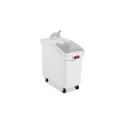 Rubbermaid Canada-MDS Food Storage Container Each Rubbermaid Commercial RCP-2020794 ProSave Mobile Ingredient Bin with Scoop - 500 Cup Capacity, White | Denson CFE
