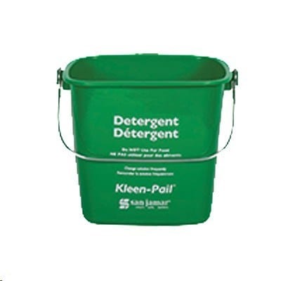 San Jamar Canada Essentials Each / Green San Jamar KP97GN 3 Qt. Green Cleaning Kleen-Pail - Plastic with Pour Spout | Denson CFE