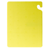 San Jamar Canada Food Prep Each / Yellow San Jamar CB121812YL 12" x 18" Cut-N-Carry Yellow Cutting Board with Hook