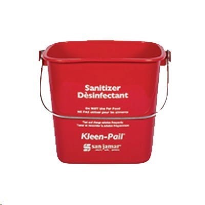 San Jamar Essentials Each / Red San Jamar KPP97RD 3 Qt. Red Sanitizing Kleen-Pail Pro | Denson CFE