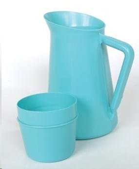Schaan Health Care Products Food Service Supplies Each Bedside Pitcher, Sea Foam