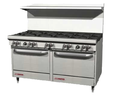 Southbend , A Middleby Co. Equipment Each Southbend S60DD – 60" 10 Burner Gas Range with (2) Standard Ovens (Natural Gas) | Denson CFE