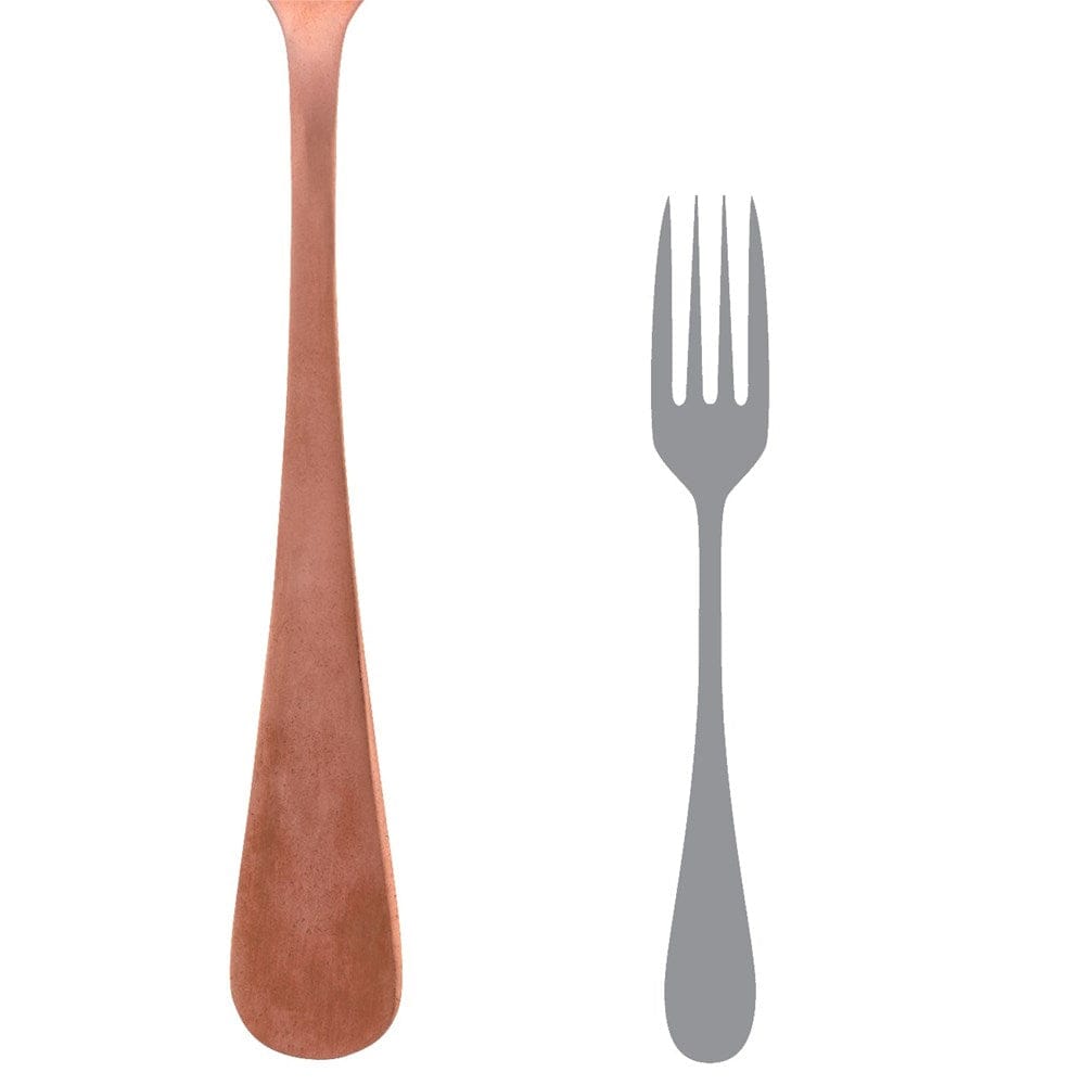 Steelite International Canada Limited Flatware Dozen Dinner Fork, 8", 18/0 stainless steel, Varick Flatware, Fulton Vintage Copper