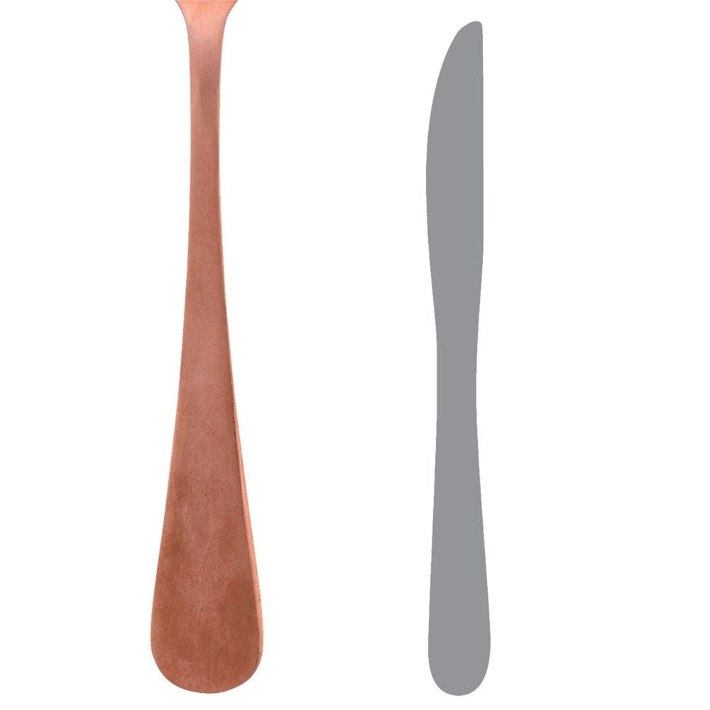 Steelite International Canada Limited Flatware Dozen Dinner Knife, 9-1/2", 13/0 stainless steel, Varick Flatware, Fulton Vintage Copper
