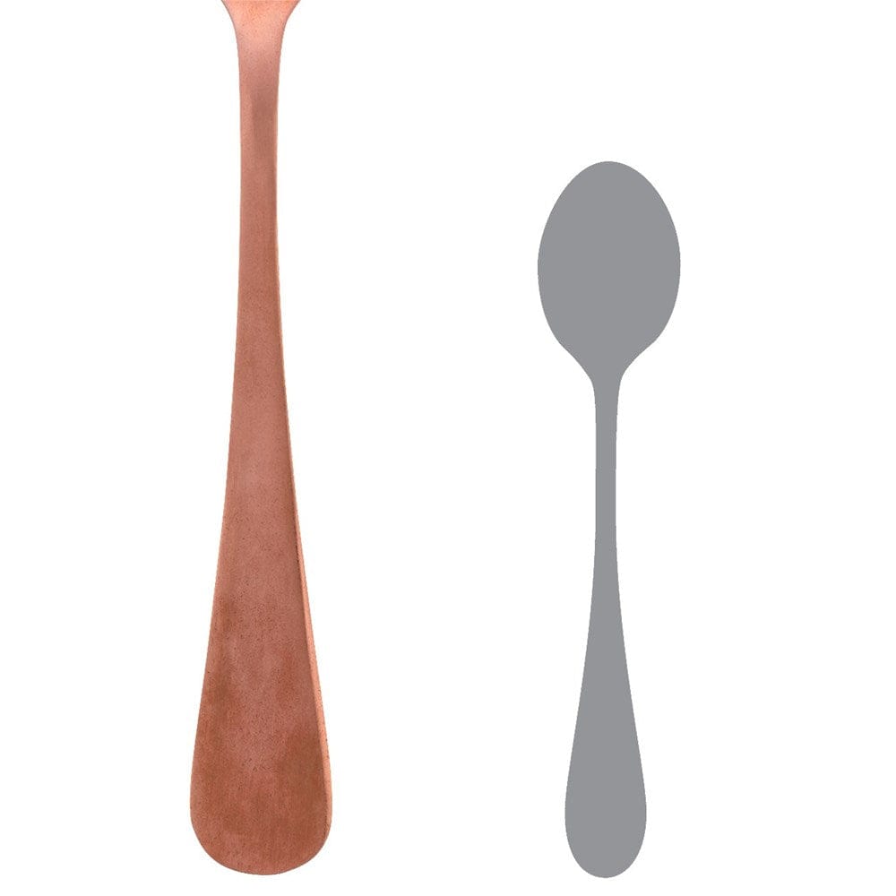 Steelite International Canada Limited Flatware Dozen Soup/Dessert Spoon, 8", oval bowl, 18/0 stainless steel, Varick Flatware, Fulton Vintage Copper