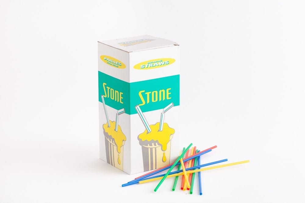 Stone Straw Unclassified Case of 3000 Stone Straw 021850 8" Super Cocktail Assorted Straws | Denson CFE