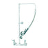 T&S Brass Commercial Faucets Each T&S Brass B-0131-B 8" Center Wall-Mounted Pre-Rinse Unit with 6" Wall Bracket, Overhead Swivel Arm and 20" Flexible Hose - 1.15 GPM