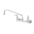 T&S BRASS Sinks & Plumbing Each T&S Brass B-0231-CR Adjustable 8” Centered Wall Mounted Pantry Faucet With 12” Swing Nozzle And Lever Handles