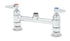 T&S Brass Unclassified Deck Mount, 8" Centers, Lever Handles, Less Nozzle