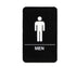 Tablecraft Products Essentials 6#; x 9#, #;Men#; Restroom, pressure sensitive