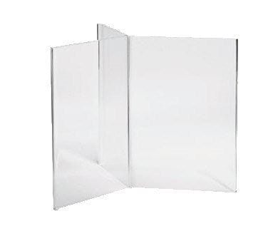 Tablecraft Products Essentials Menu Holder, 4", x 6", six-sided, acrylic, made in USA
