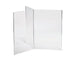 Tablecraft Products Essentials Menu Holder, 4", x 6", six-sided, acrylic, made in USA