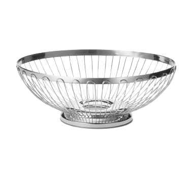 Tablecraft Products Food Service Supplies Regent Basket, 11# x 8-1/4# x 3-3/4#, oval, 18/8