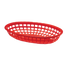 Tablecraft Products Serving & Display Dozen Tablecraft 1074R Red Plastic Classic Oval Fast Food Basket - 9-1/4" x 6" x 1-3/4"